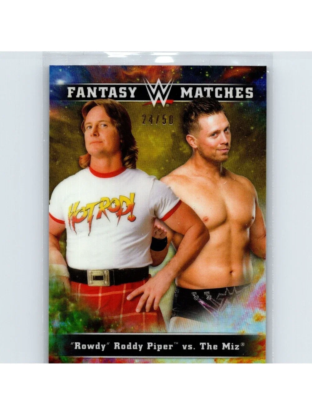 2020 Topps Chrome WWE - Roddy Piper vs The Miz FM-6 - Fantasy Matches Gold #/50